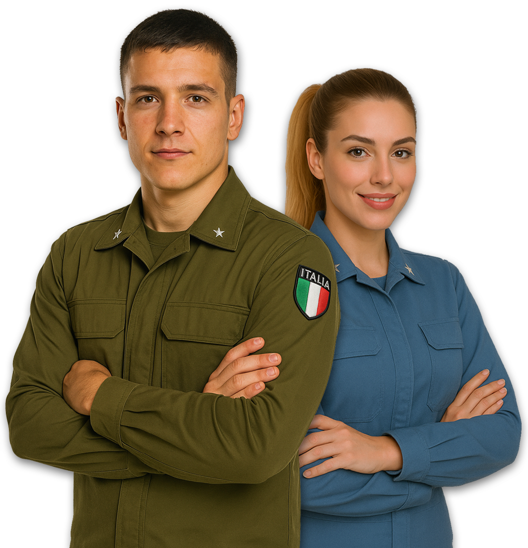 Soldado con uniforme militar
